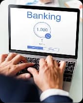 Mobile user authorizing a secure online bank transfer