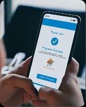 Customer completing a secure mobile wallet transaction